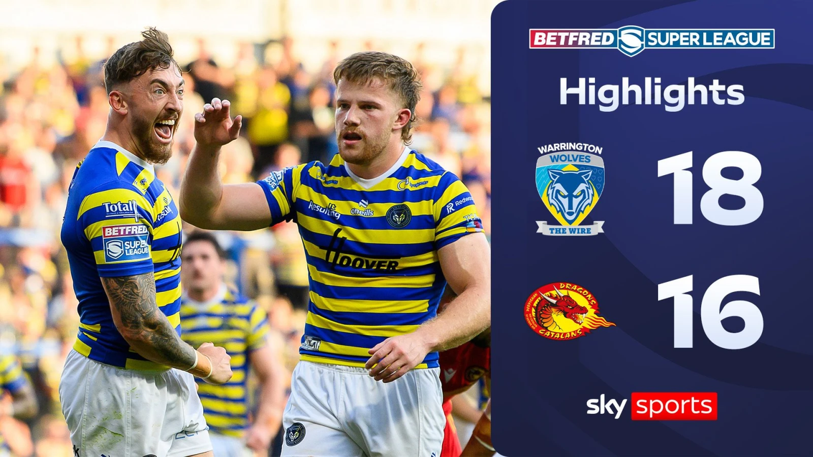 Warrington Wolves Catalans-ты жеңіп, көшбасшыға жақындады