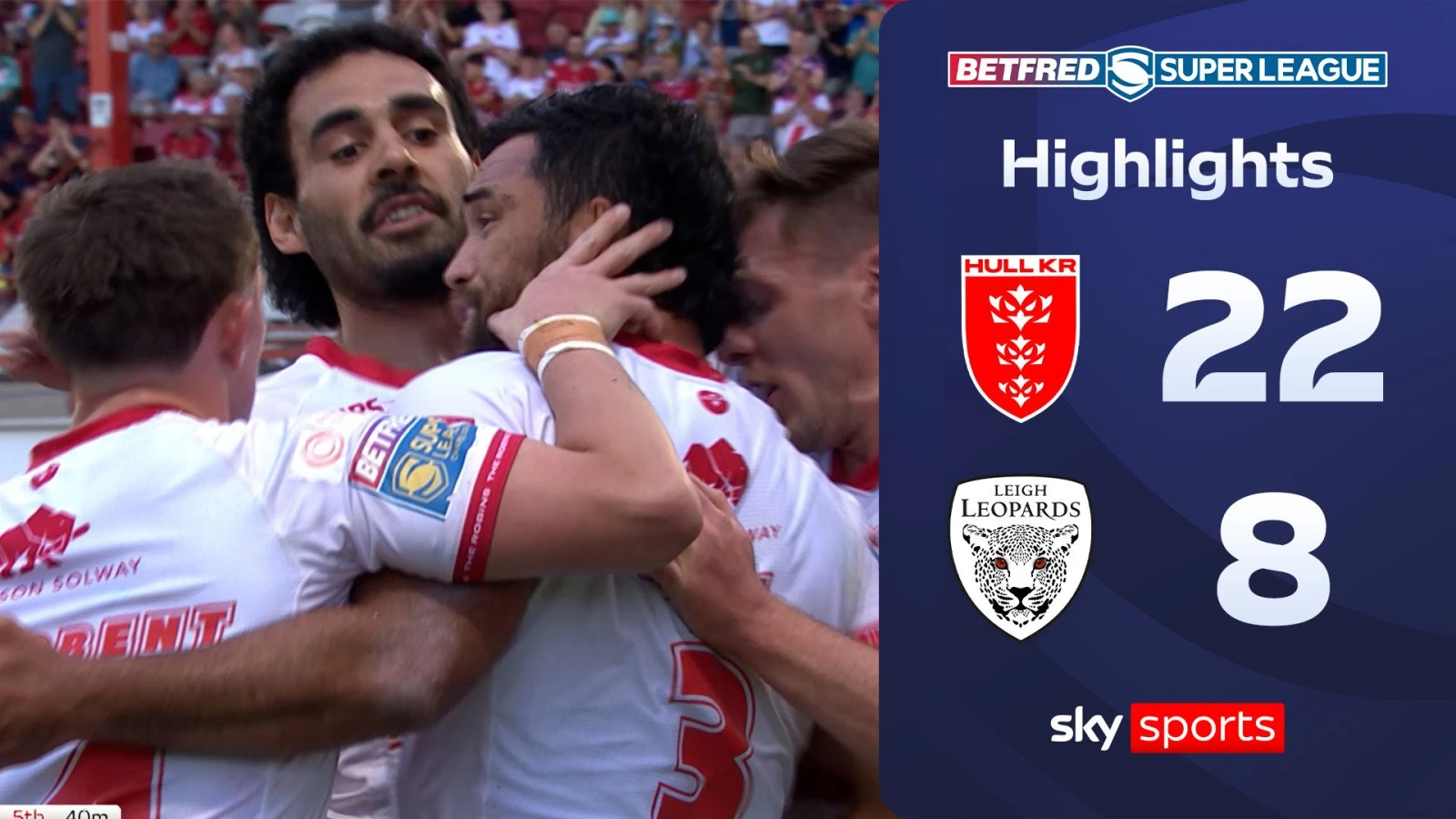Hull KR Leigh клубын басып, Super League-та үстемдік көрсетті